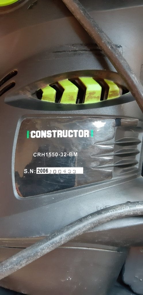 Constructor CRH 1550 - 32 - BM boorhamer - 1550W SDS Plus, Ophalen, Zo goed als nieuw, 600 watt of meer, Boor- en/of Breekhamer