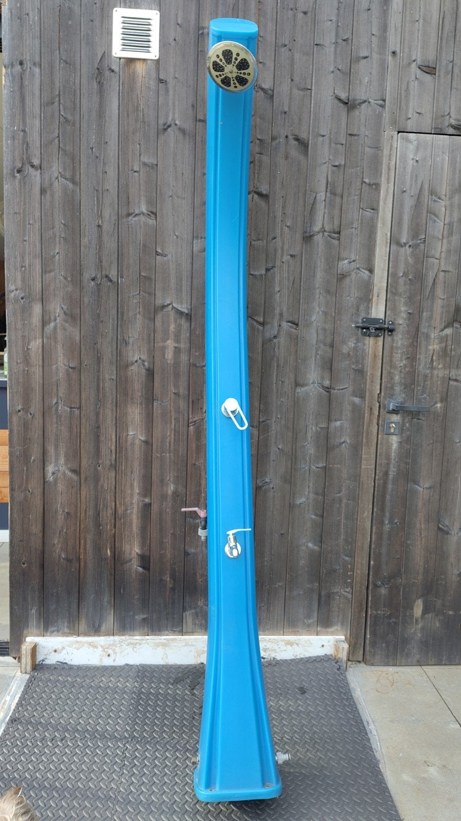 douche extérieure solaire bleue, Enlèvement, Utilisé