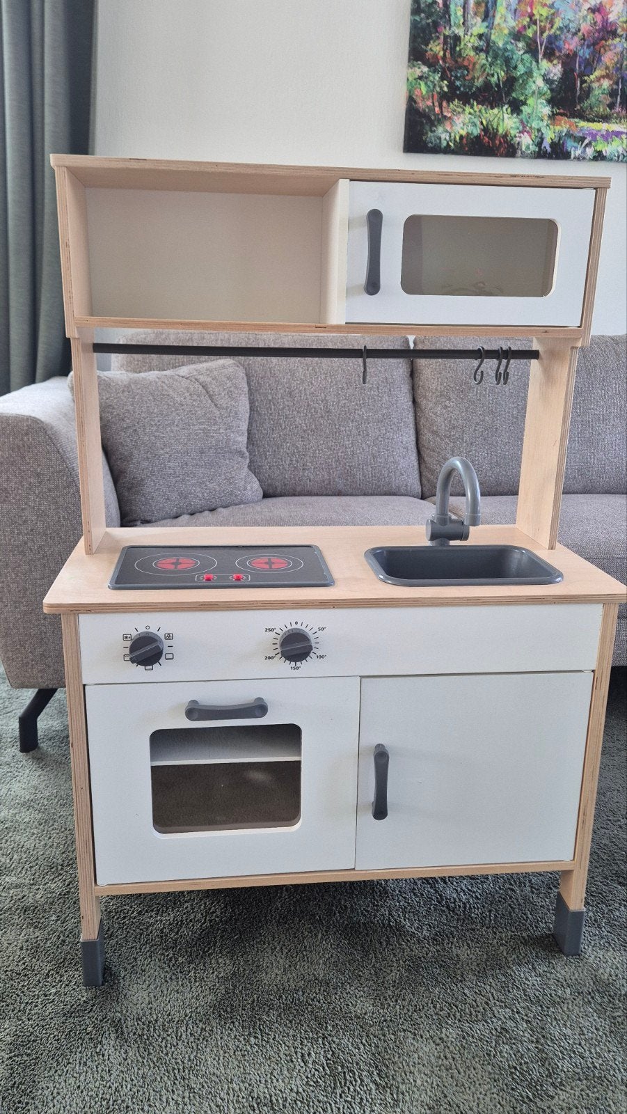 Houten speelkeuken met toebehoren, Ophalen, Gebruikt, Hout, Speelkeuken