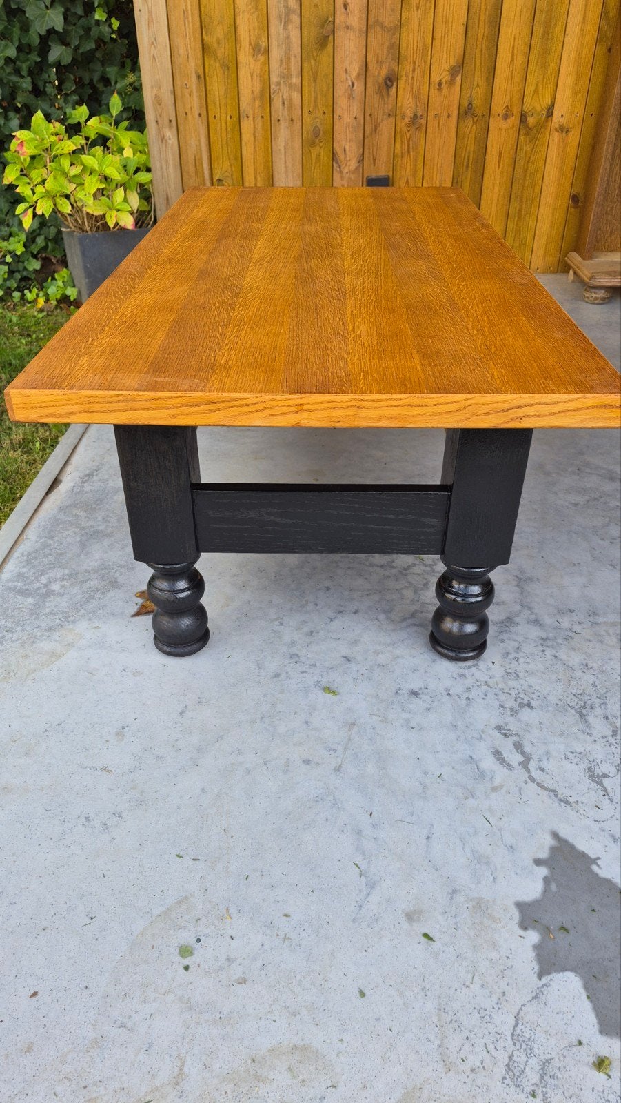 table basse pleine de chêne, Enlèvement