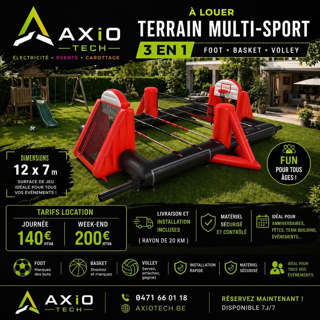 Terrain multi sport 3 en 1 à louer, Contacts & Messages, Événements