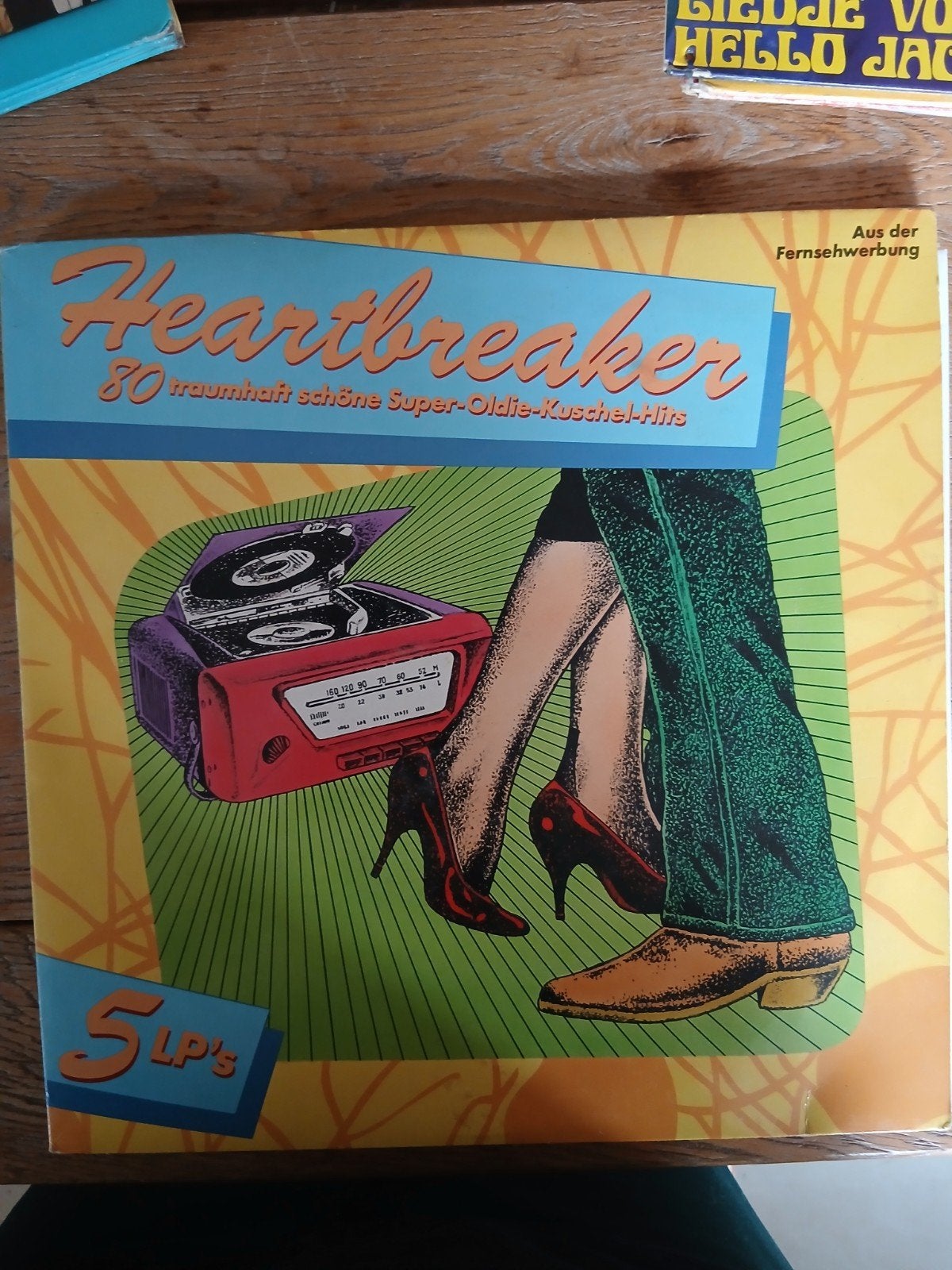 LP Boxset: Heartbreaker – 80 Super-Oldie-Kuschel-Hits (5 LP’, Cd's en Dvd's, Ophalen