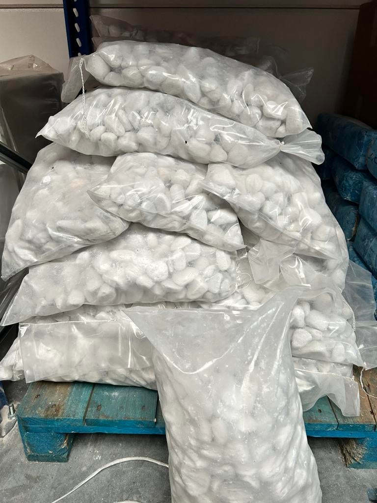 Witte stenen 5 € per zak/20 kg, Tuin en Terras, Ophalen, Nieuw