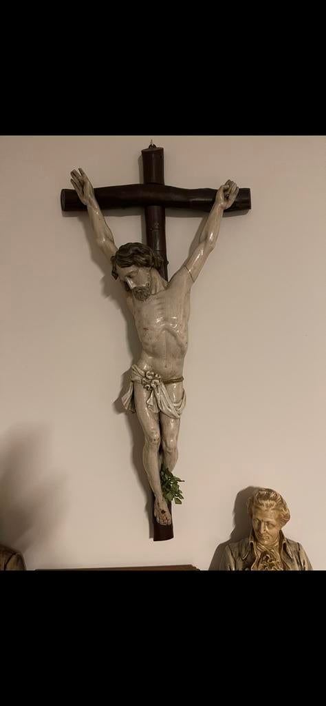 Prachtige oude houten christus, Antiek en Kunst, Antiek | Religieuze voorwerpen, Ophalen