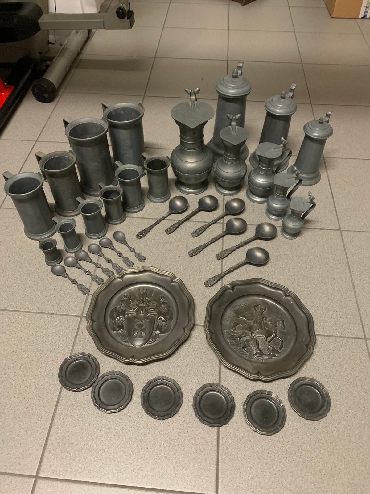 Set van tin, Antiek en Kunst, Ophalen