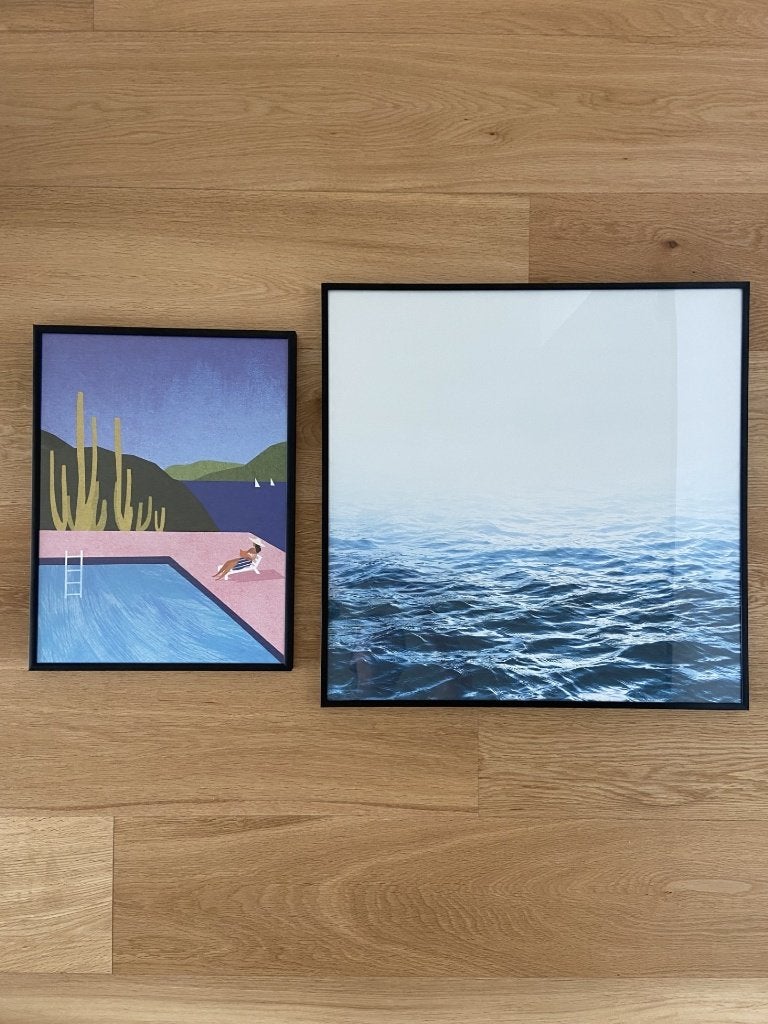 Twee kaders/lijsten zwart, Huis en Inrichting, Ophalen of Verzenden, Metaal, Zwart, Posterlijst