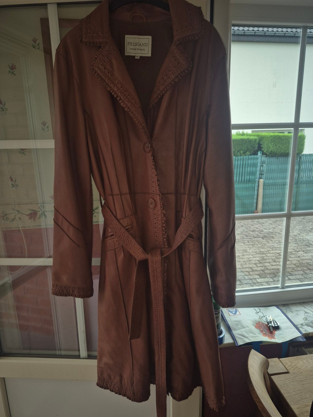 Ledere lange jas van het merk pelsland, Kleding | Dames, Jassen | Winter, Ophalen