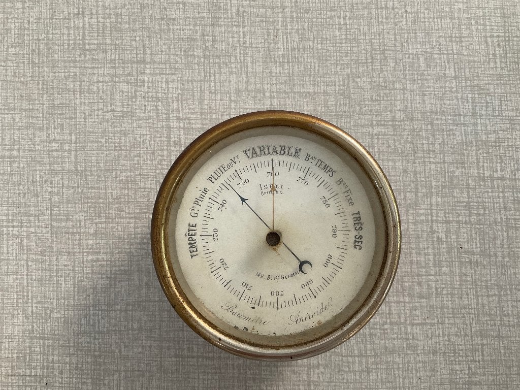 FR antieke aneroïde barometer, Antiquités & Art, Antiquités | Horloges, Enlèvement ou Envoi