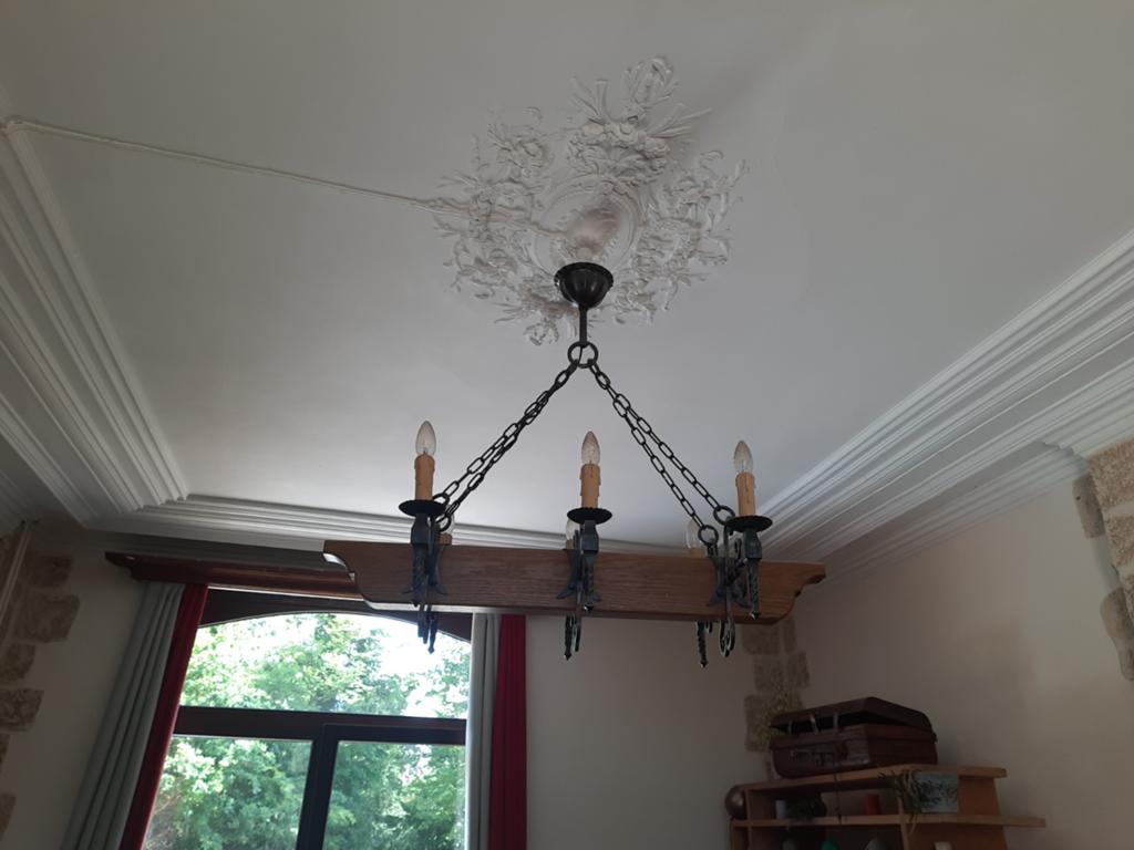 Lustre vitrage 6 chandelles, Maison & Meubles, Enlèvement