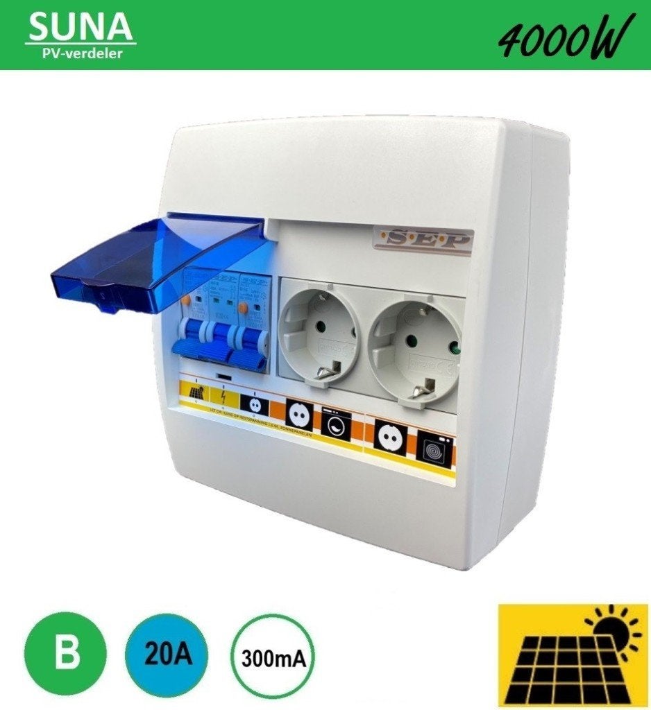 PV verdeler SUNA 4000W ALA B20 300mA 2x WCD, Envoi