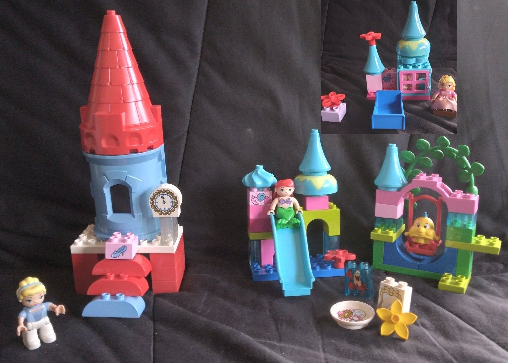 Duplo Disney Princesses (Ariel, Cinderella, Sleeping Beauty), Kinderen en Baby's, Ophalen, Gebruikt, Inclusief minifiguren, Complete set