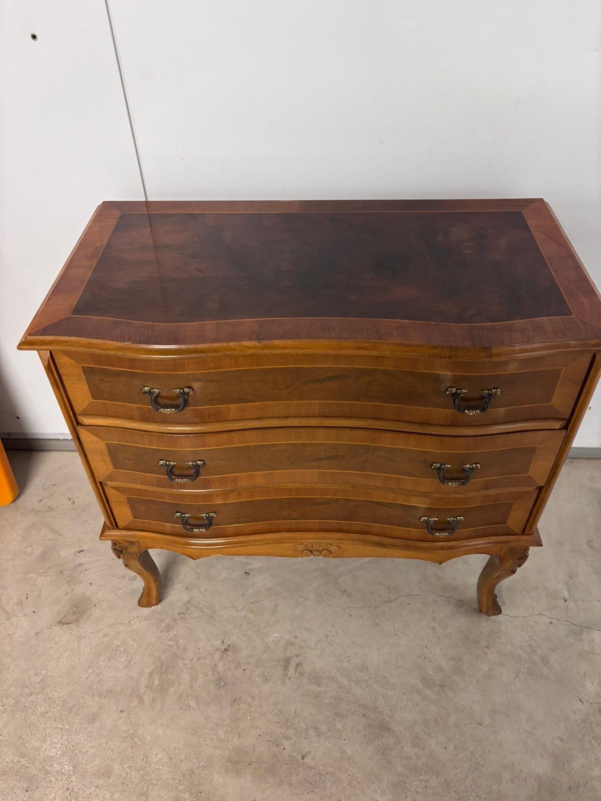 Luxe Barok Lodewijk XV Stijl Commode Wortelnoten Marquetrie, Ophalen, Zo goed als nieuw