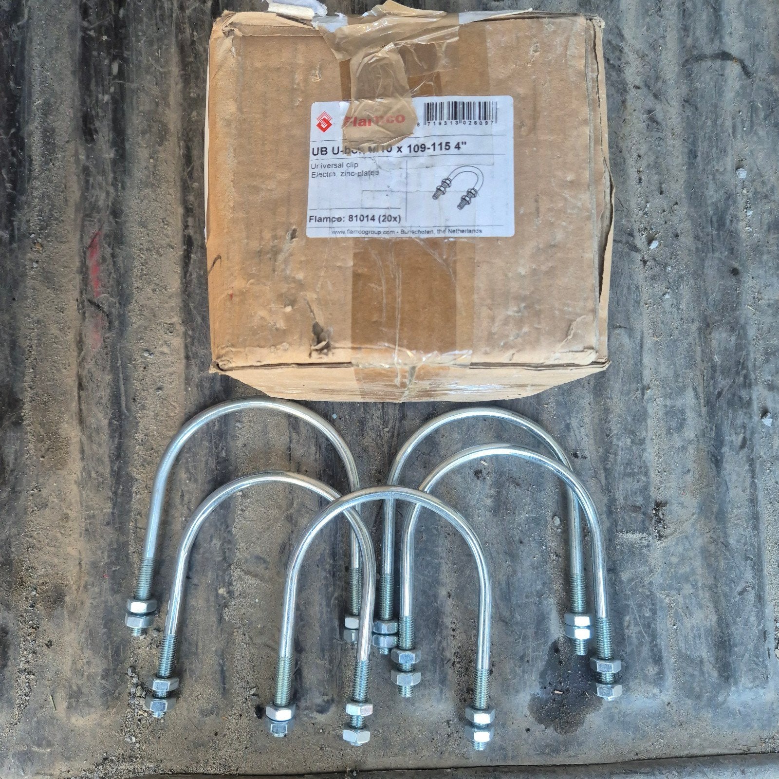 Boîte complète de 20 étriers de fixation en U (U-Bolt) Flamc, Enlèvement ou Envoi, Neuf
