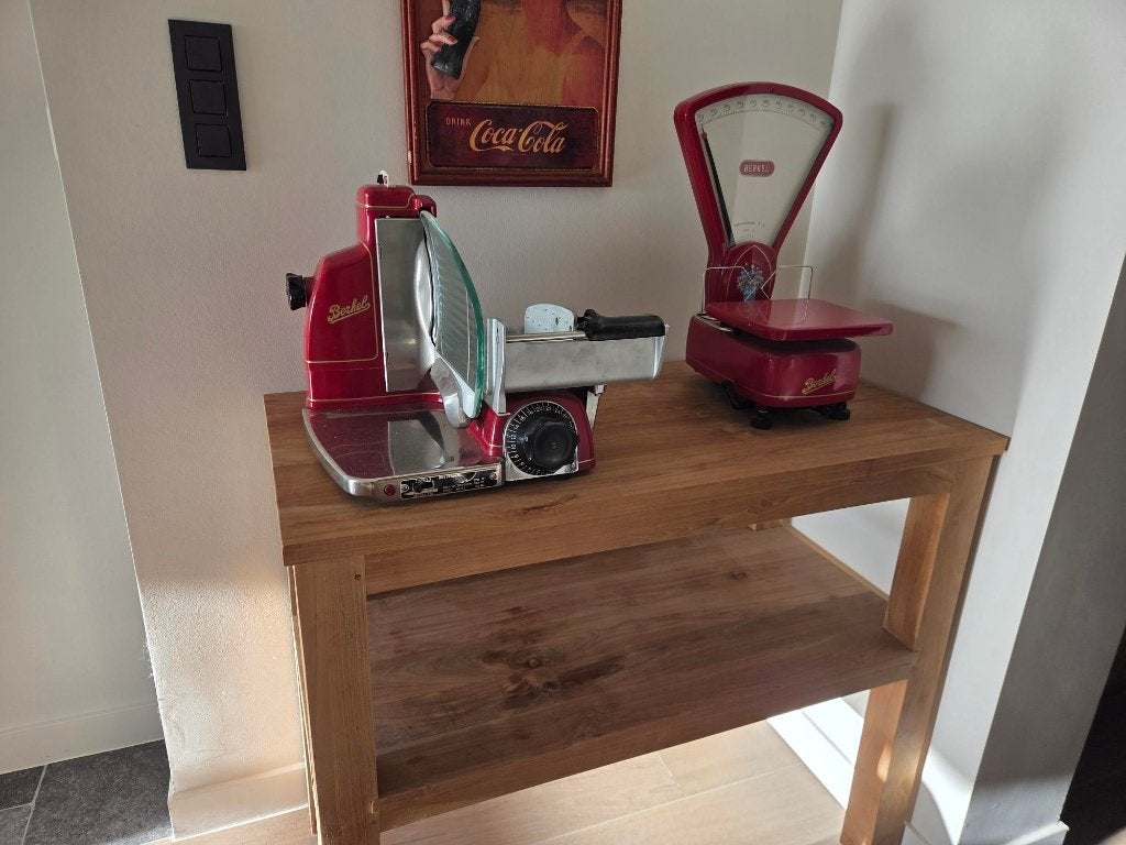 Berkel set snijmachine + weegschaal + custom made tafel, Rouge, Autres marques, Trancheuse, Métal