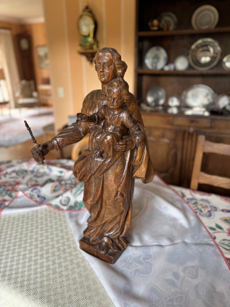 Vierge Marie, Bois, Enlèvement ou Envoi, Brun, Religion