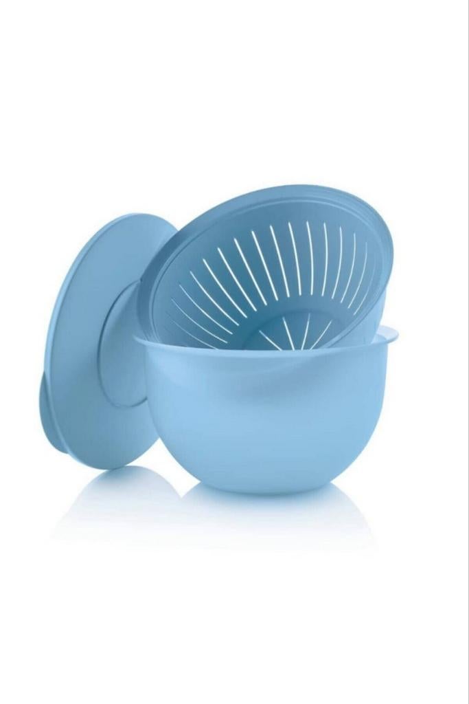 Nieuwe trendy kom met vergiet 4.3 liter tupperware, Ophalen of Verzenden, Nieuw