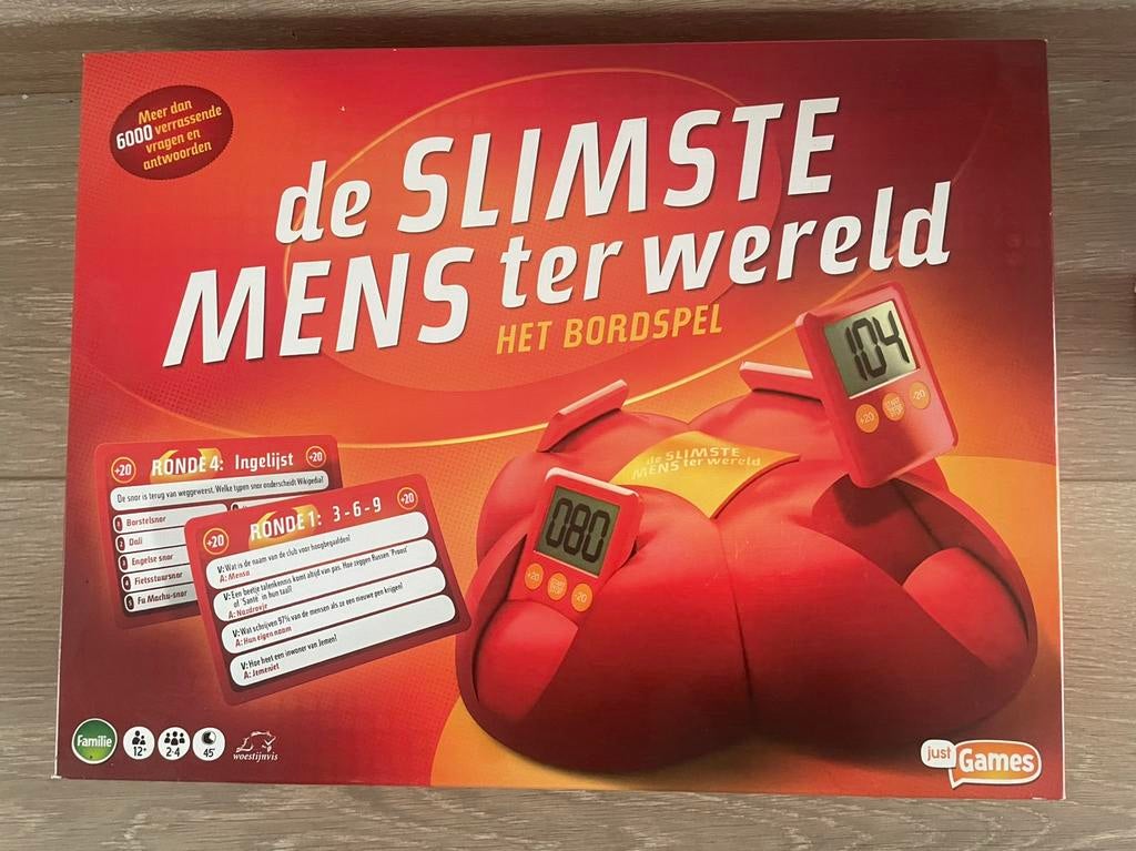 Gezelschapsspel de slimste mens, Hobby en Vrije tijd, Drie of vier spelers, Ophalen, Gebruikt