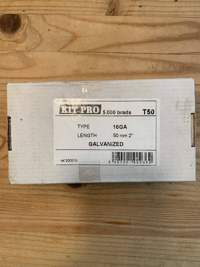 Kitpro nagels voor nagelpistool (Brads) T50 50mm, Doe-het-zelf en Bouw, Ophalen, Nieuw, 50 tot 100 mm, Spijkers