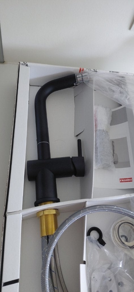 Franke keukenkraan mat zwart met uittrekbare sproeier., Doe-het-zelf en Bouw, Ophalen of Verzenden, Nieuw, Kraan
