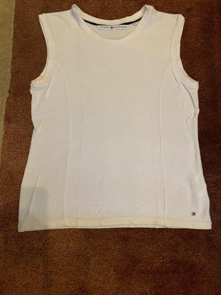 Topje van Tommy Hilfiger, Maat 38/40 (M), Tommy hilfiger, Wit, Ophalen of Verzenden