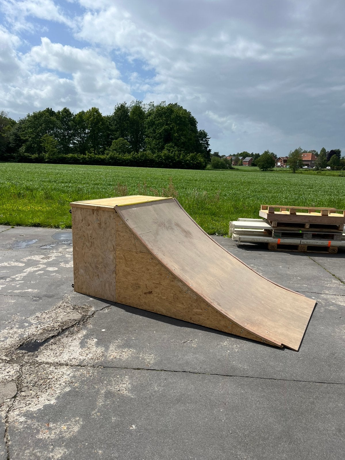 skateramp + rail + kleine ramp, Ophalen, Zo goed als nieuw