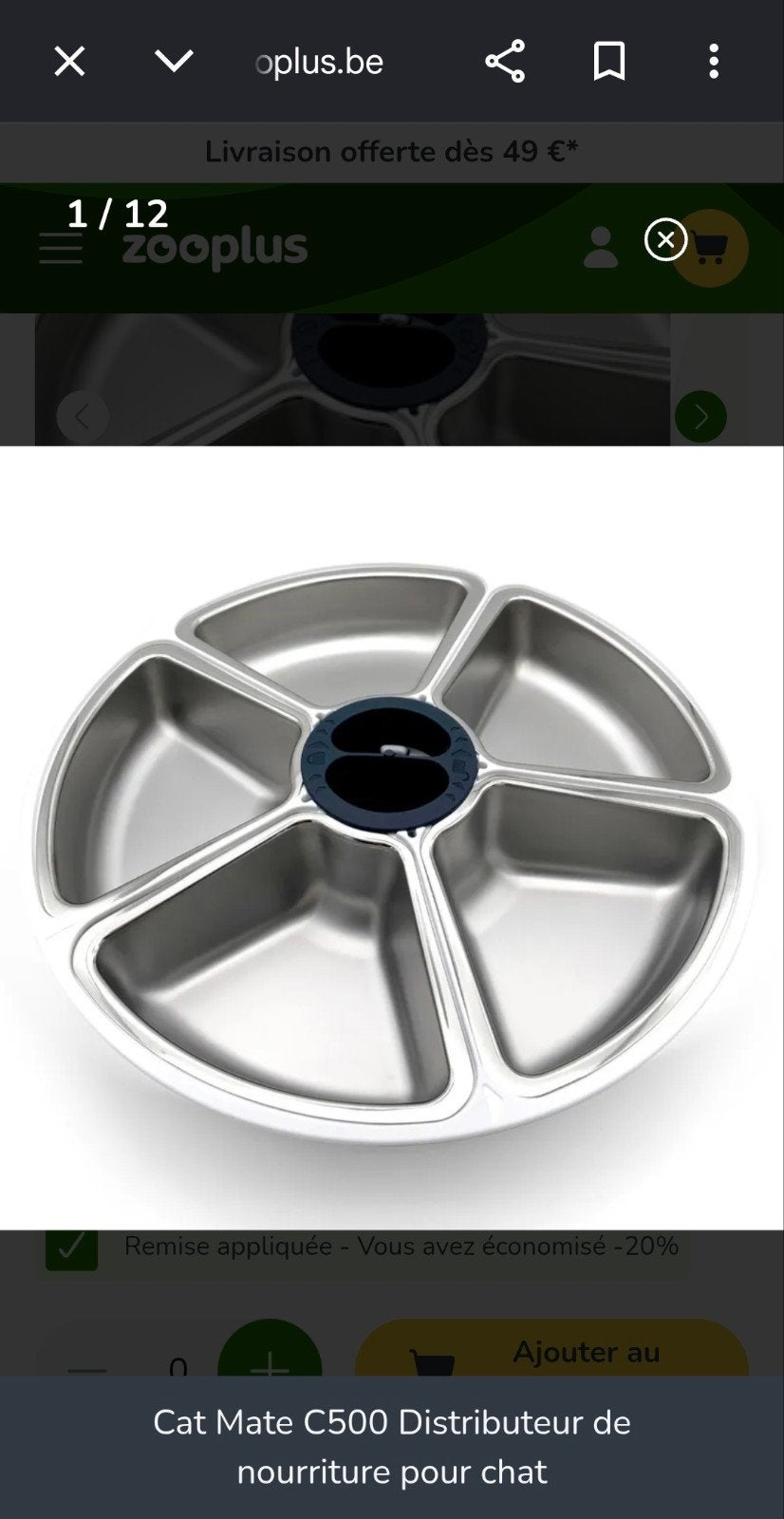 NIEUW Cate mate c500 inox inzetbak, Dieren en Toebehoren, Ophalen
