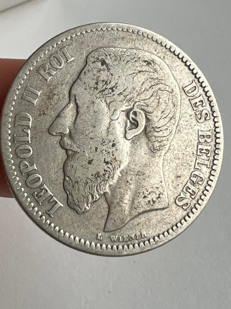 Belgie 2 Franc 1867 * zilver, Postzegels en Munten, Ophalen, Zilver