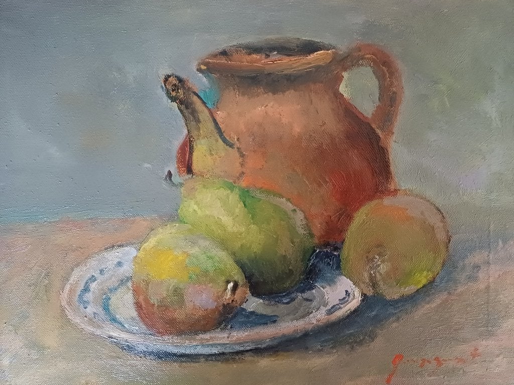 Schilderij M.VAN DEN BEMPT  "Stilleven"  30x40, Ophalen of Verzenden