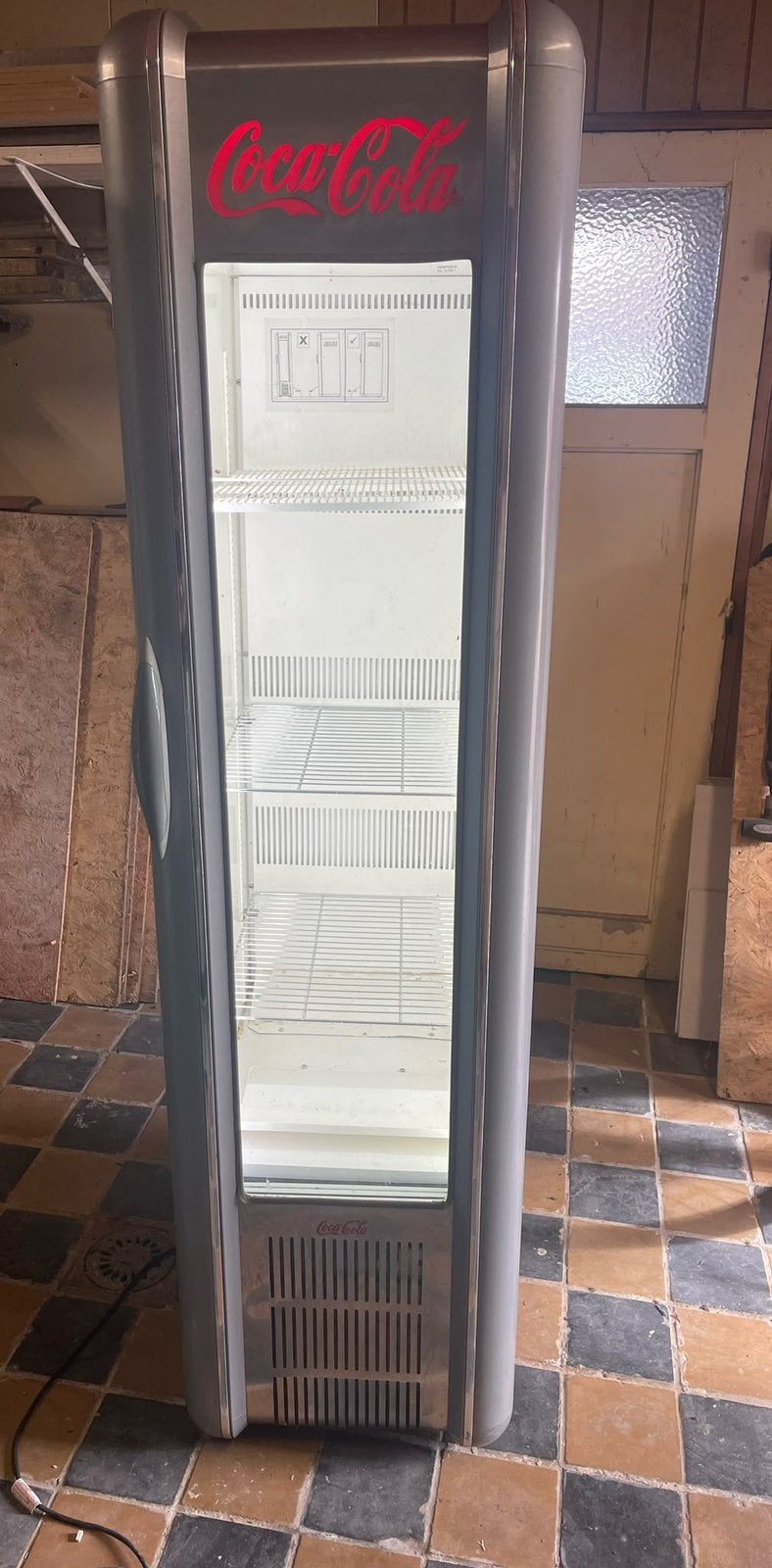 Coca cola koelkast met glazen deur, Elektronische apparatuur, Ophalen, Gebruikt