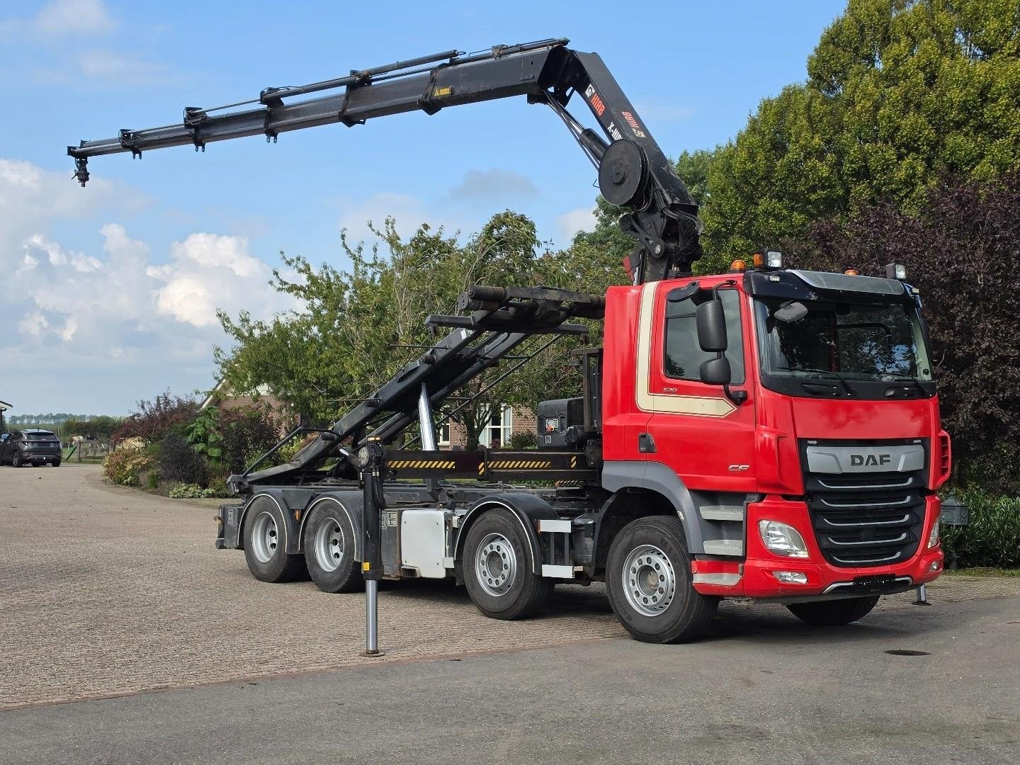 DAF CF530 Grue/conteneur FAD HIAB 302 30 tm ! Zéro émissi, Autos, Rouge, Achat, Entreprise, DAF