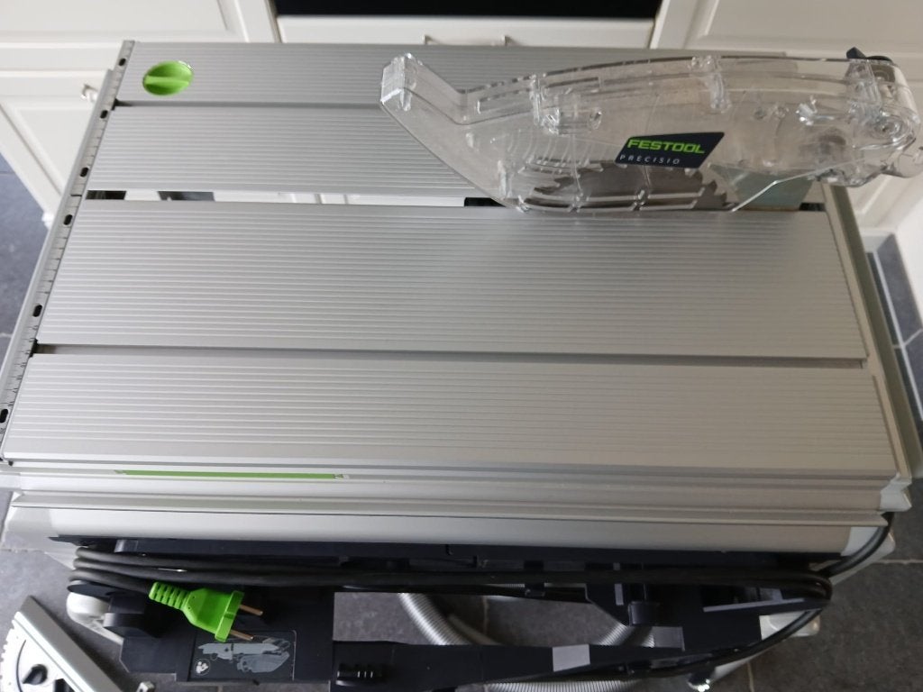 Festool precisio tafelzaag CS 50 EBG nieuwprijs is € 2052,35, Doe-het-zelf en Bouw, Ophalen, Cirkelzaag, Festfool, Zo goed als nieuw