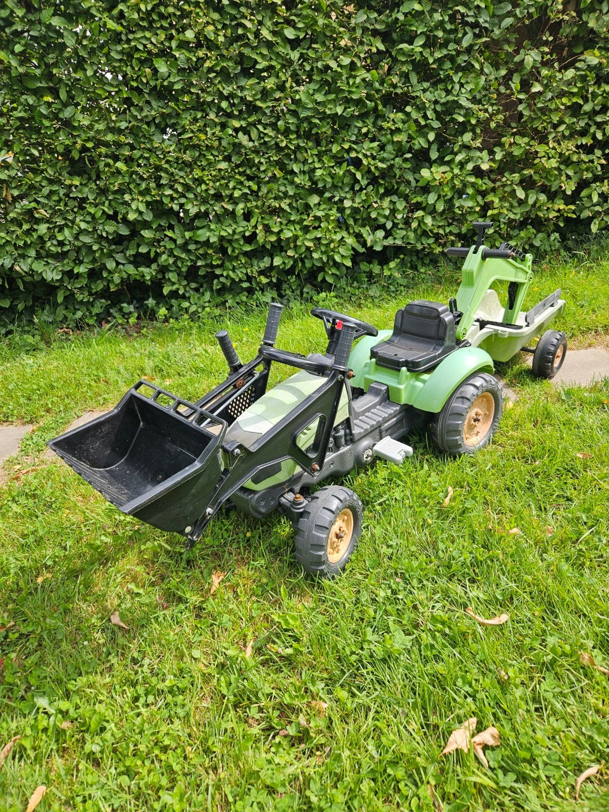 Kindertractor met aanhangwagen en kraan, Enfants & Bébés, Jouets | Extérieur | Go-cart & Cuistax, Enlèvement