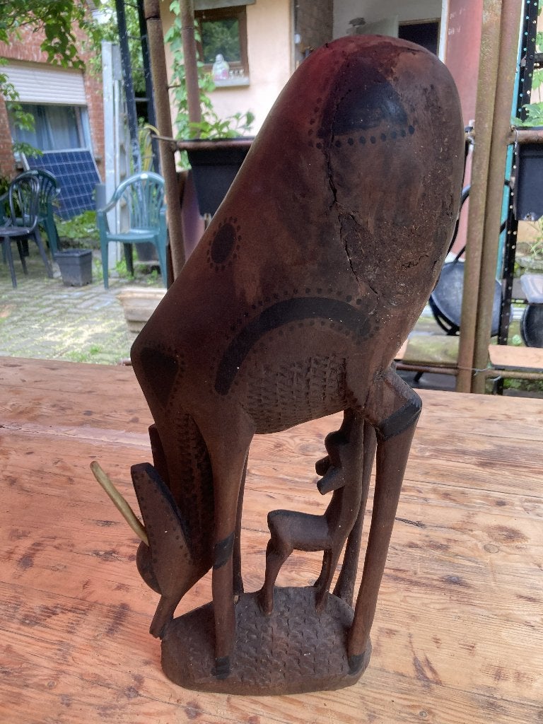 Beeldje gazelle met jong, Verzamelen, Ophalen, Gebruikt, Dier