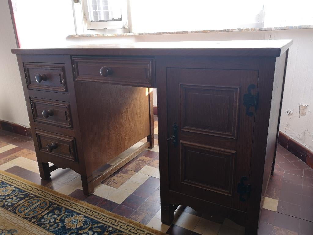 Antiek Bureau in eik, Ophalen, Gebruikt