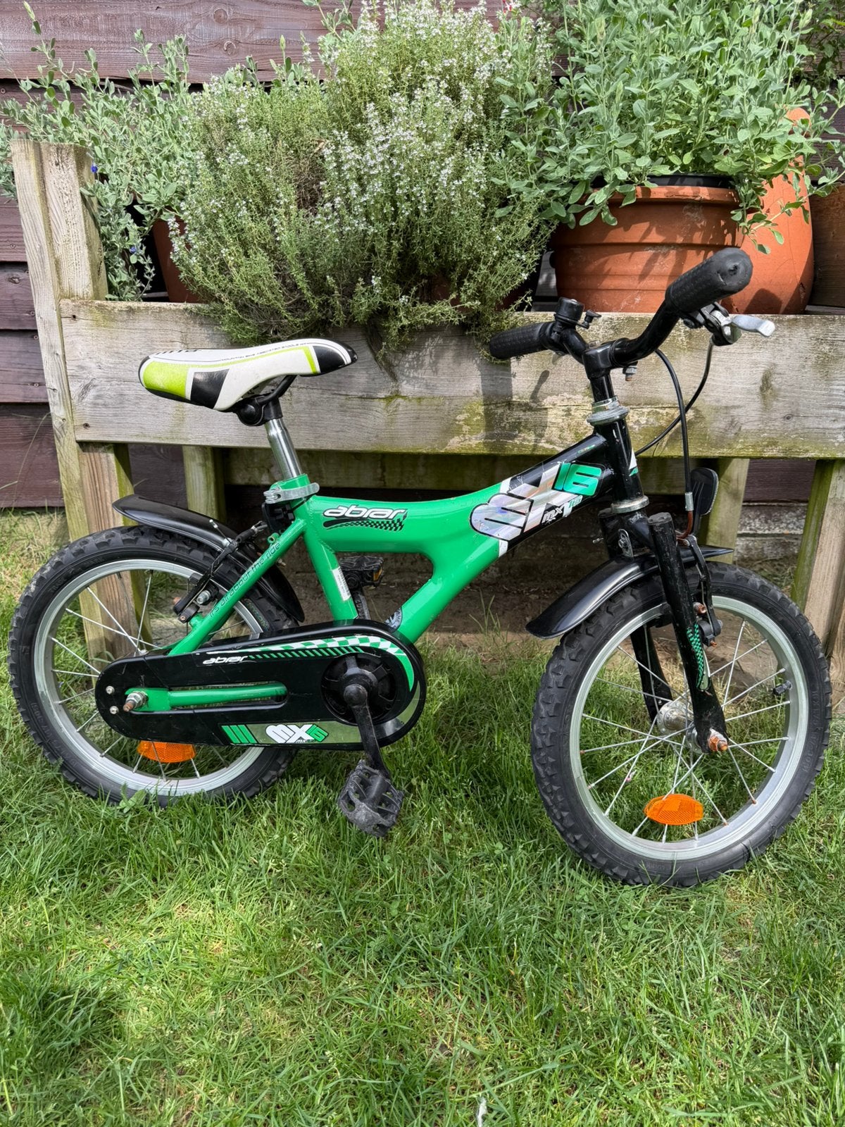 Kinderfiets 16 inch type bmx, Ophalen, Gebruikt, Velgrem, 16 tot 20 inch