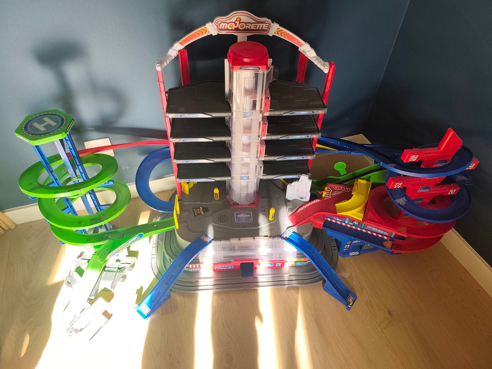 Majorette Garage, Ophalen, Racebaan, Zelf te bouwen, Zo goed als nieuw