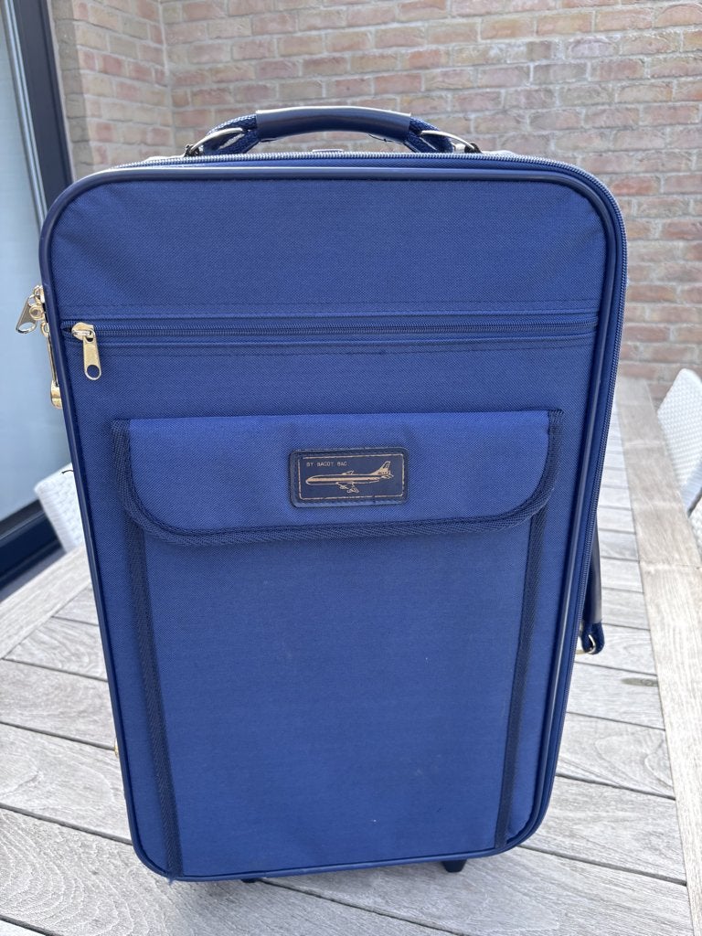 Blauwe handbagage trolly, Ophalen of Verzenden, Gebruikt, Slot