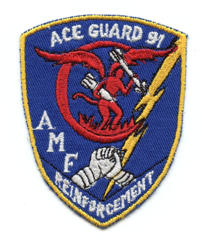 BAF luchtmacht patch 42 sqn Mirage 5BR Ace guard 91 Turkije, Verzenden, Luchtmacht, Embleem of Badge