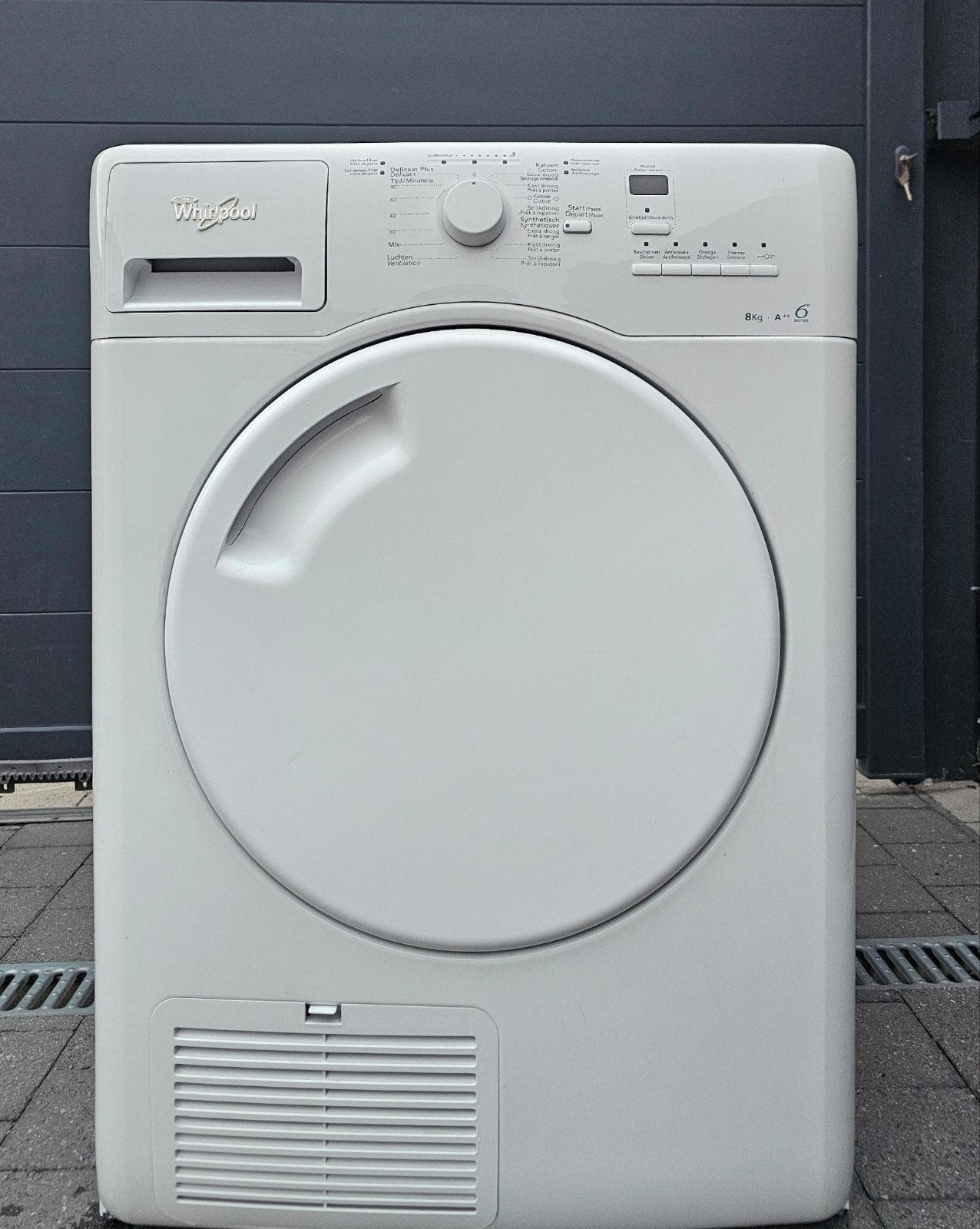 Whirlpool warmtepomp droogkast A++ 8KG, Elektronische apparatuur, Ophalen, 8 tot 10 kg, Zo goed als nieuw, Condens