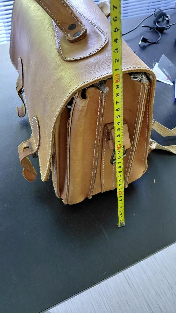 schooltas, Bruin, Rugtas, Ophalen of Verzenden, Leer