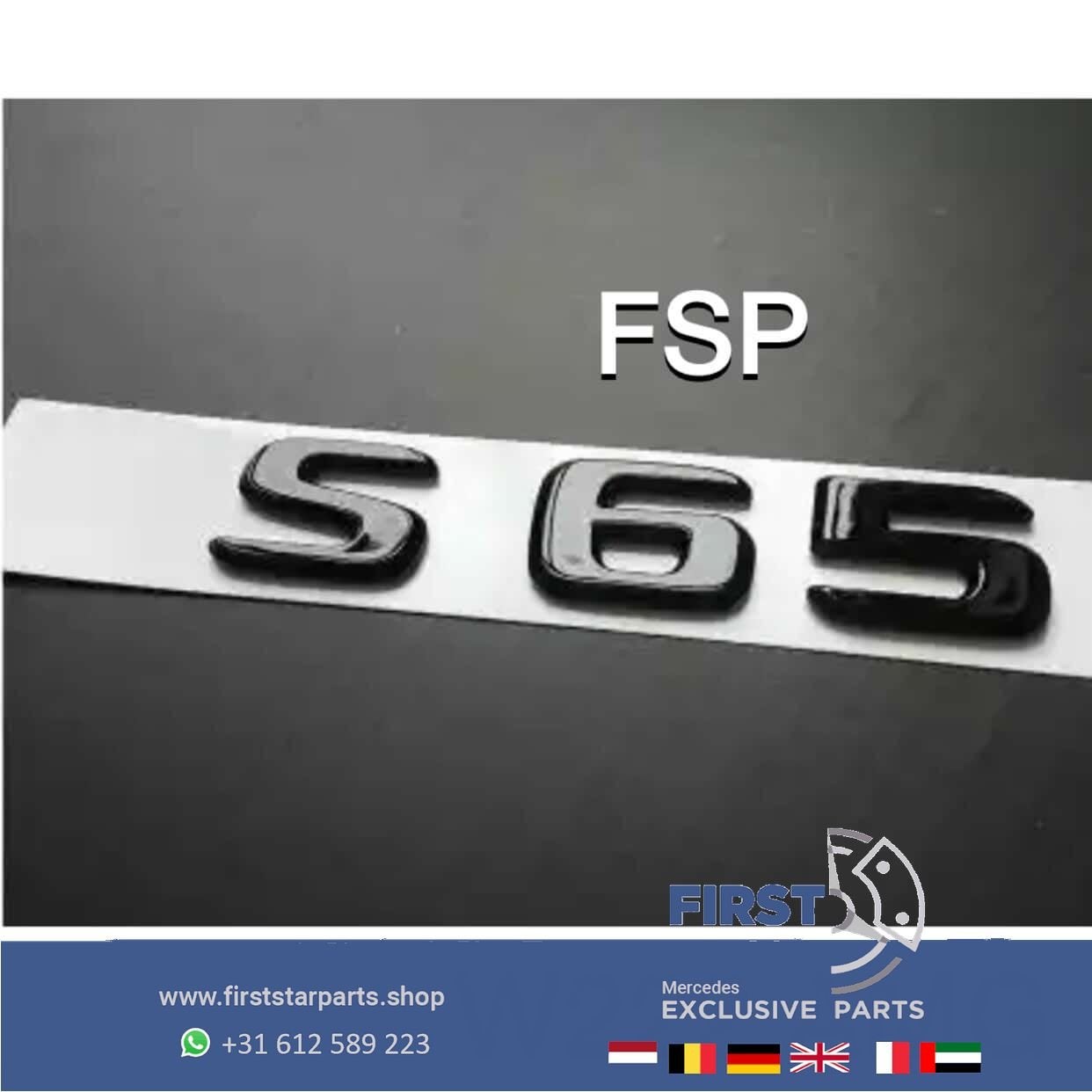 W221 W222 W217 S65 KOFFERBAK LOGO ZWART EMBLEEM Mercedes S K, Arrière, Utilisé, -, -