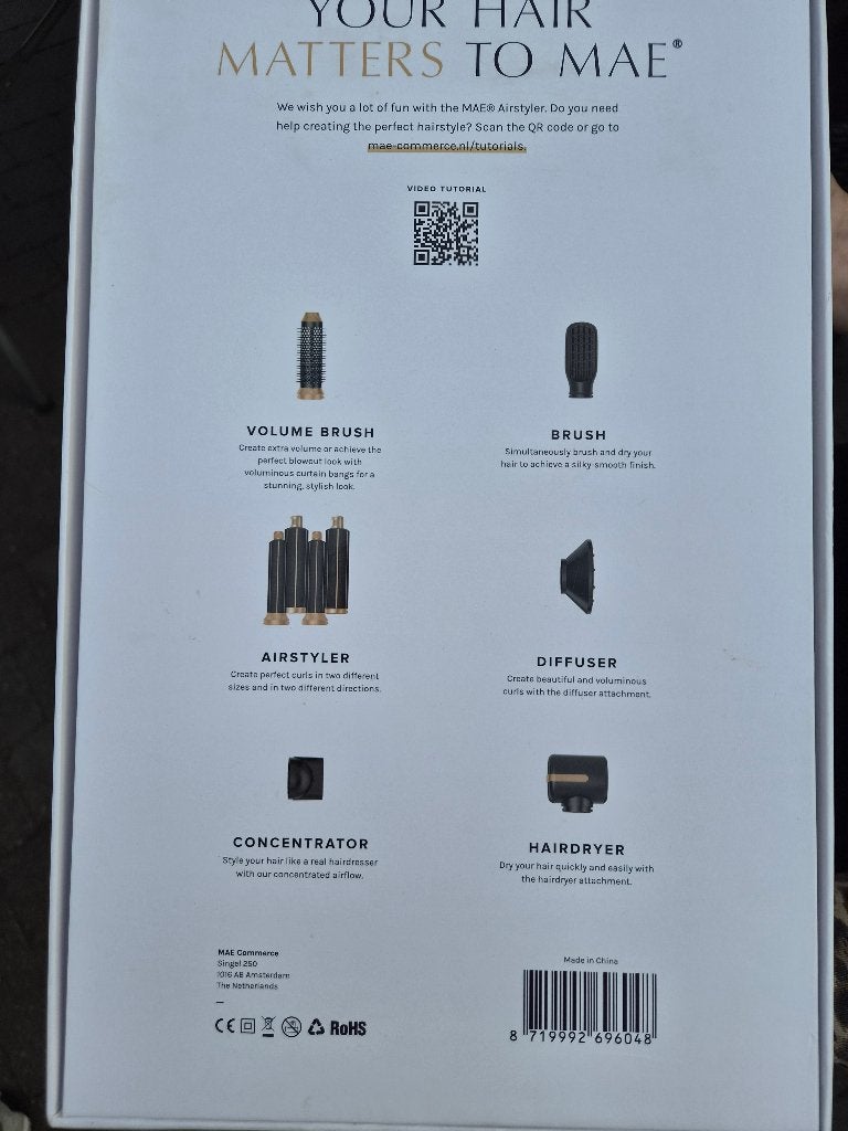 MAE Airstyler, Handtassen en Accessoires, Ophalen, Nieuw, Krultang of Stijltang
