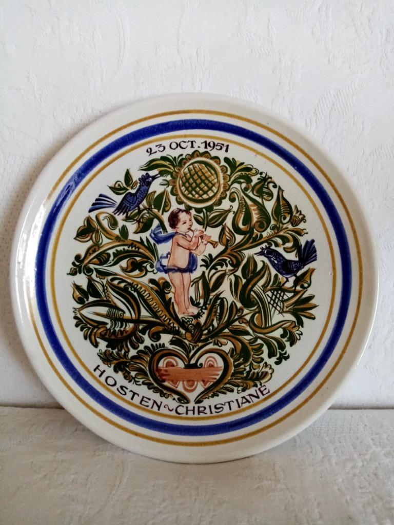 Assiette murale céramique Perignem/Flandre 50s(23cm), Enlèvement ou Envoi