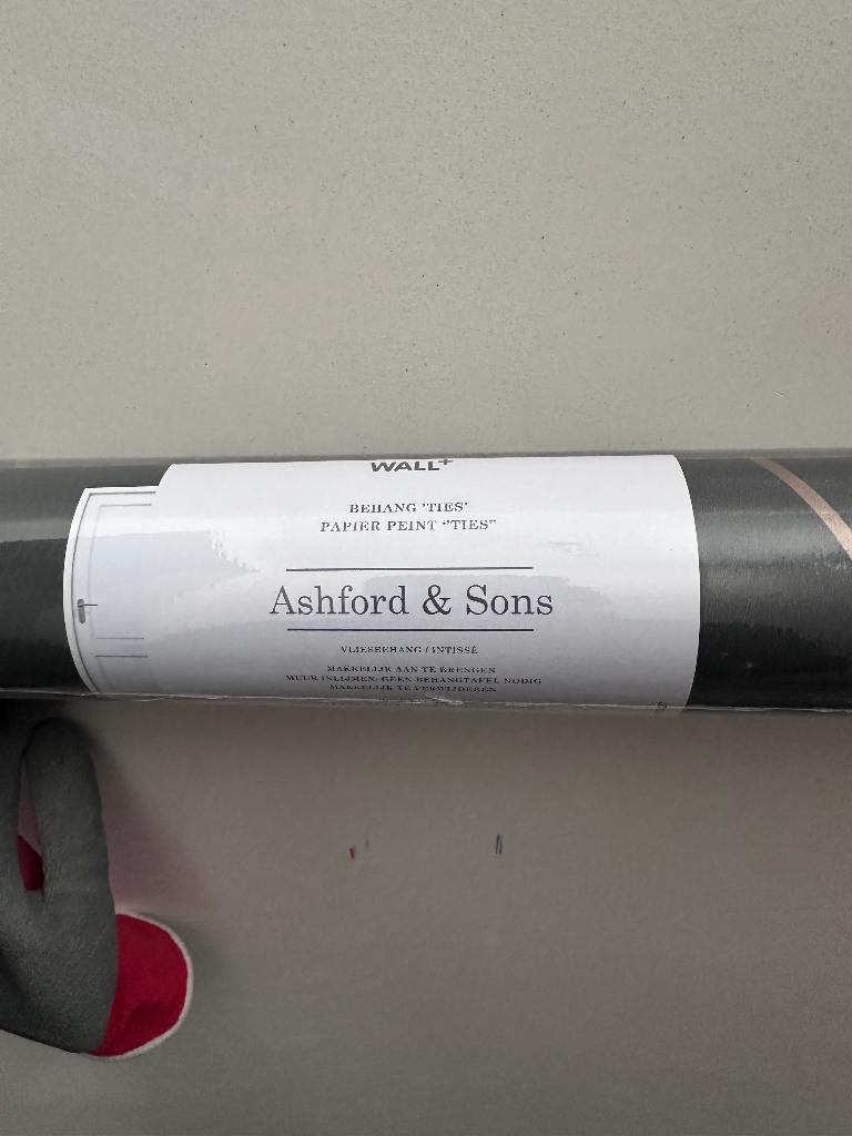 Behangpapier Ashford&Sons 9 rollen, Huis en Inrichting, Stoffering | Behang, Ophalen of Verzenden, 25 tot 50 m², Zwart, Modern