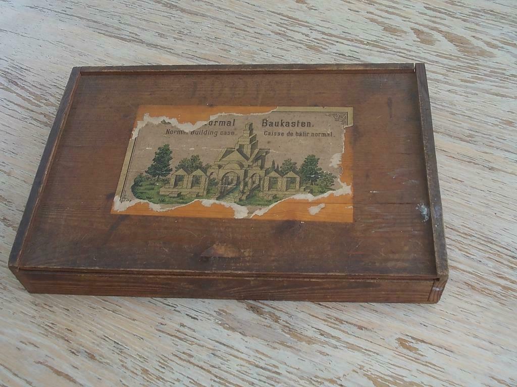 125  jaar oude blokkendoos baukasten,  speelgoed, Antiek en Kunst, Ophalen of Verzenden