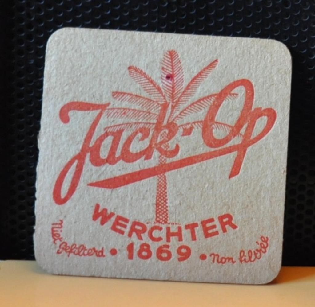sous bock double face  jack-op werchter 1869 (sb24), Verzamelen, Ophalen of Verzenden, Zo goed als nieuw, Viltje(s), Overige merken