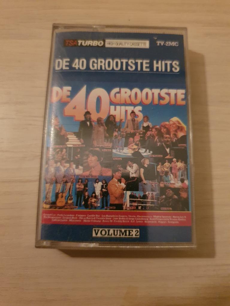 K7 audio de 40 grootste hits v.nl, 1 bandje, Ophalen of Verzenden, Zo goed als nieuw, Origineel