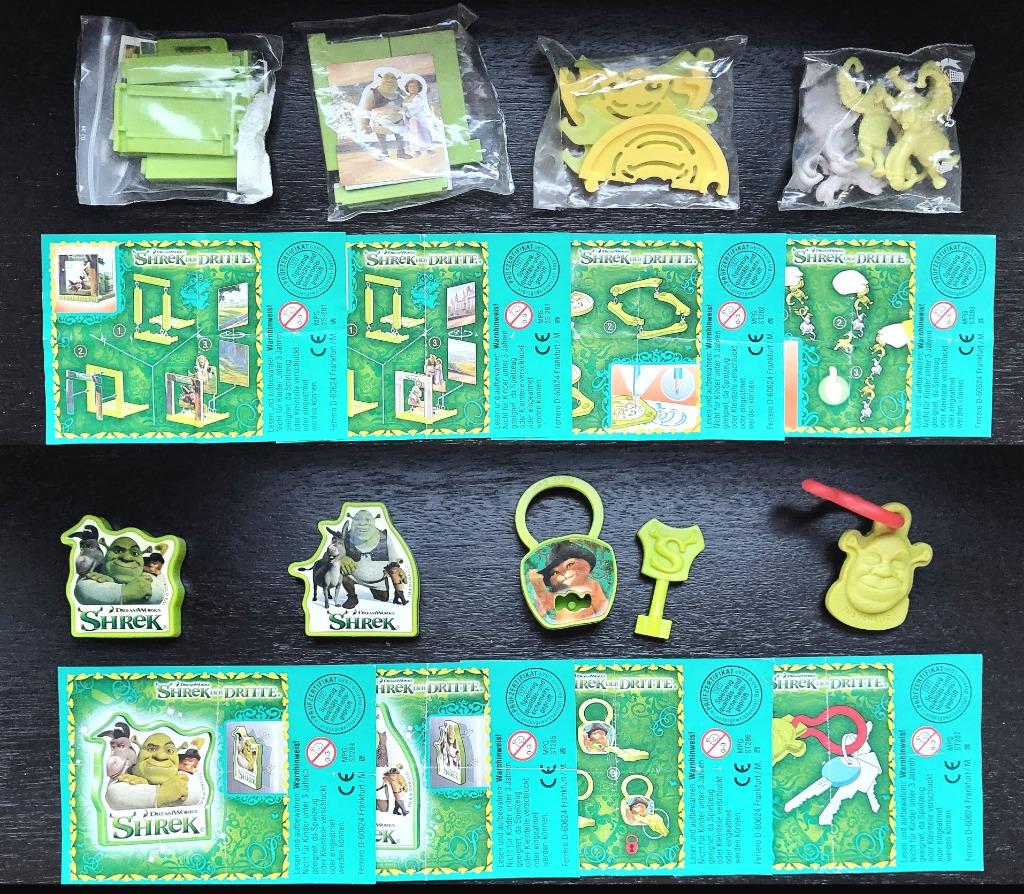 Complete serie speelgoed Shrek 3 + BPZ 2S Duitsland 2007, Verzamelen, Ophalen of Verzenden, Zo goed als nieuw, Overige typen