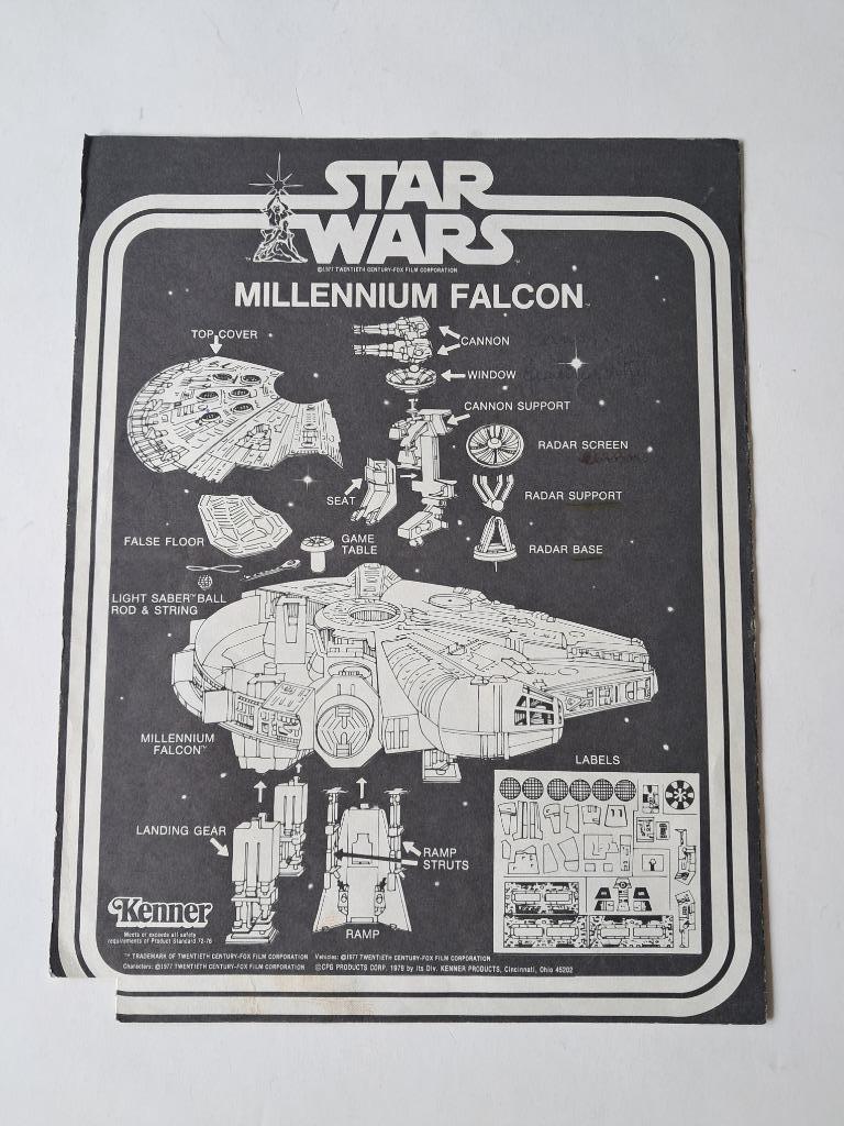 Star Wars vintage Notice Faucon SW ORIGINAL, Enlèvement ou Envoi, Utilisé, Figurine