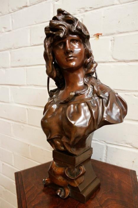 Bronze " la gardeuse d'oie", Antiek en Kunst, Ophalen of Verzenden, Brons